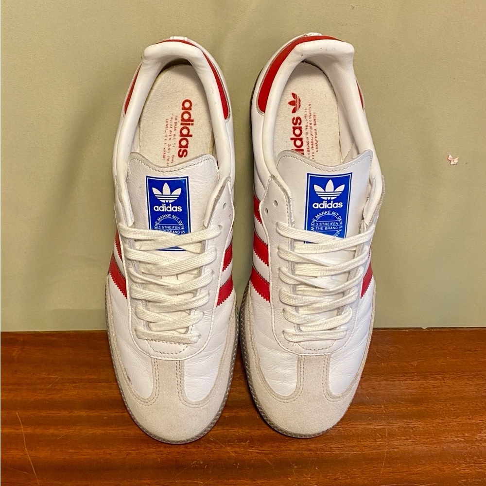 Adidas Samba OG Originals IG1025 White Better Scarlet Red Soccer shoes size 10.5 - Picture 7 of 10
